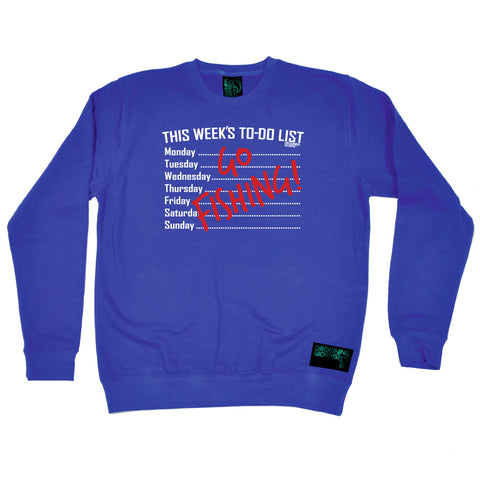 Drowning Worms Fishing Sweatshirt - This Weeks To Do List Go Fishing - Sweater Jumper