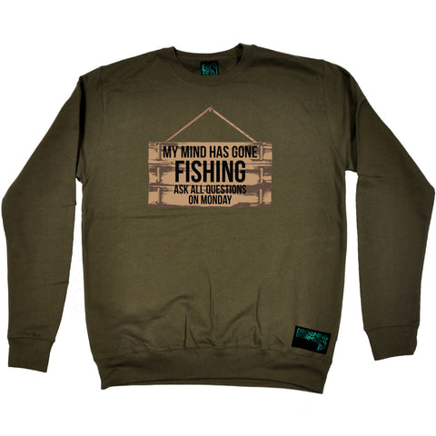 Drowning Worms Fishing Sweatshirt - My Mind Has Gone Fishing - Sweater Jumper