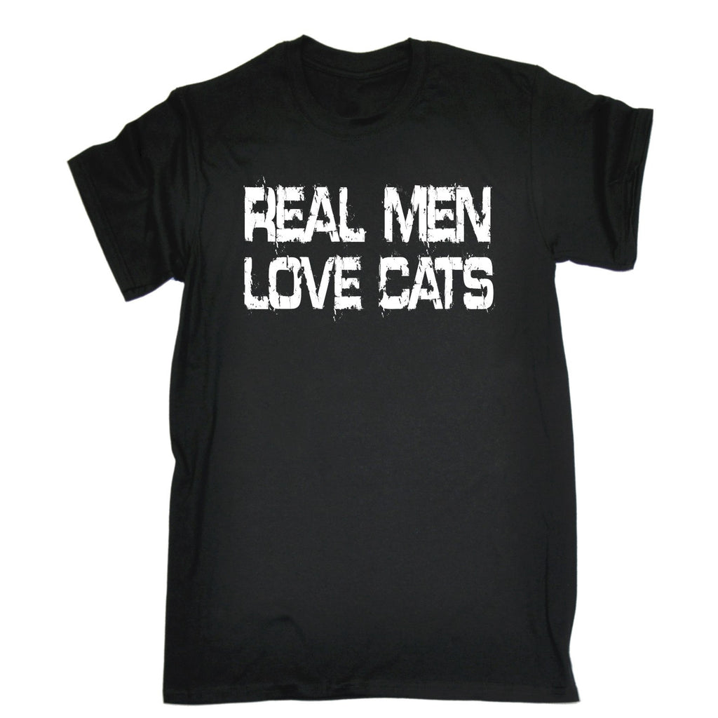 123t Men's Real Men Love Cats Funny T-Shirt