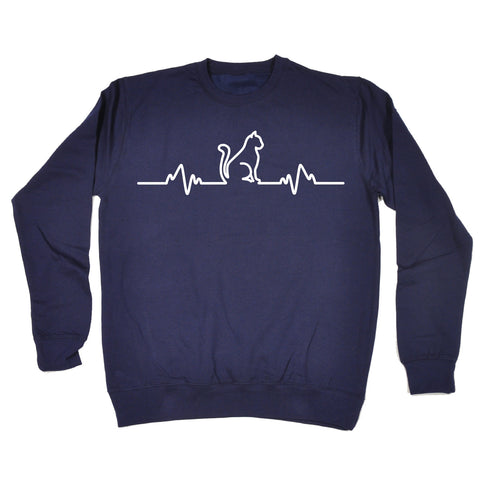 123t Cat Pulse Funny Sweatshirt
