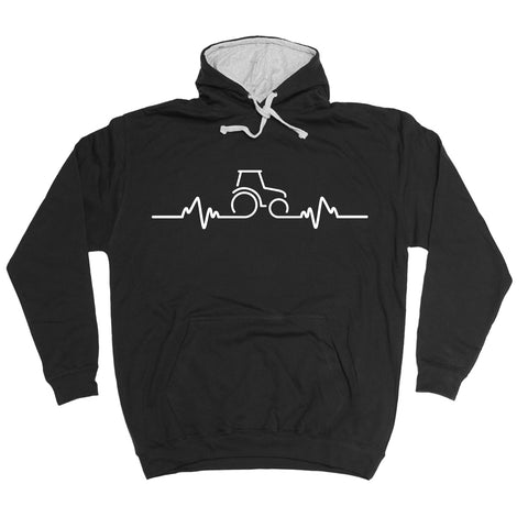 123t Tractor Pulse Funny Hoodie