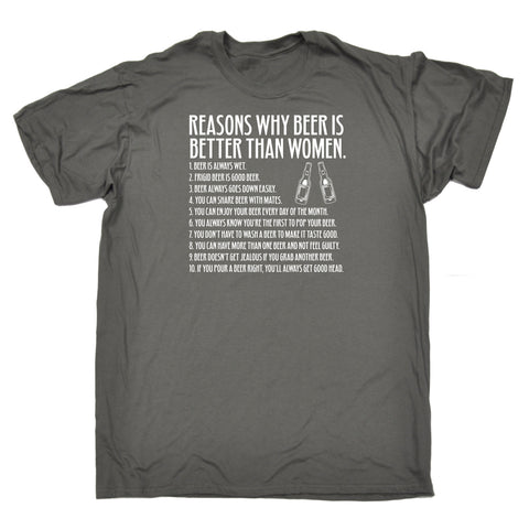123t Men's Reasons Why Beer Is Better Than Funny T-Shirt