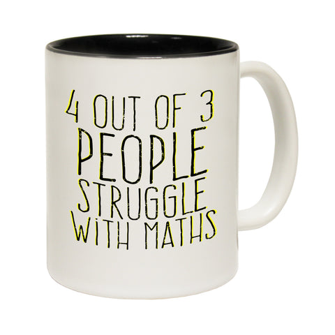123t 4 Out Of 3 People Struggle With Maths Funny Mug, 123t Mugs