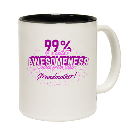 123t 99% of a Childs Awesomeness Comes From Their Grandmother Funny Mug - 123t clothing gifts presents