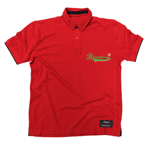 Men's Blumberg Green Text Breast Pocket Design Premium Polo Shirt