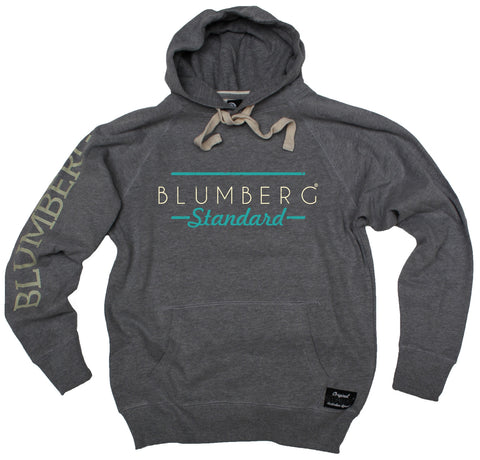 Men's Blumberg Standard Cream/Turquoise Text Design - Premium Hoodie