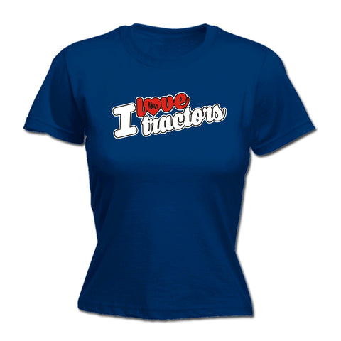 123t Women's I Love Tractors Heart Design Funny T-Shirt