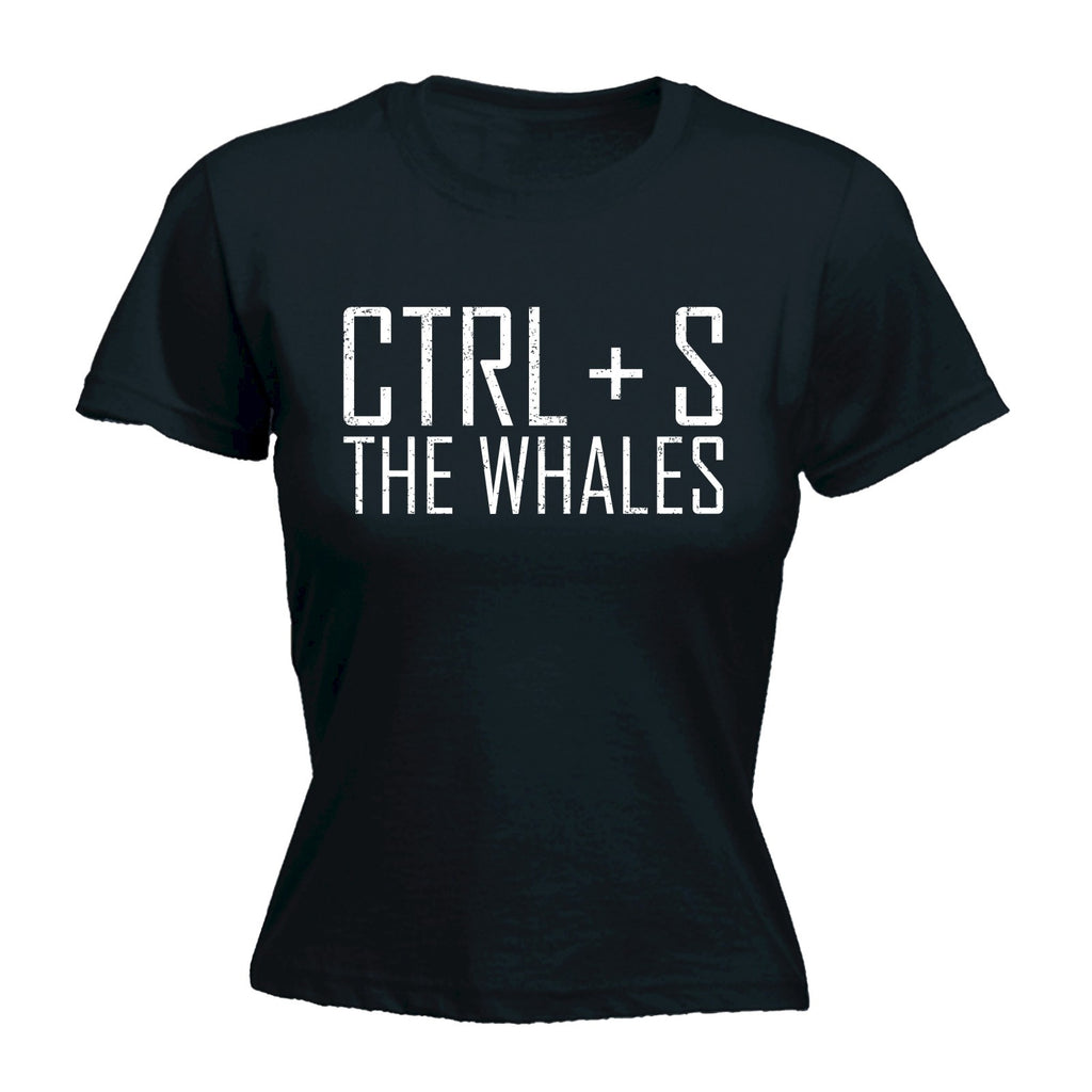 123t Women's CTRL + S The Whales Funny T-Shirt