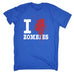123t Men's I Heart Zombies Blood Splattered Heart Design Funny T-Shirt