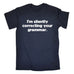 123t Men's I'm Silently Correcting Your Grammar Funny T-Shirt