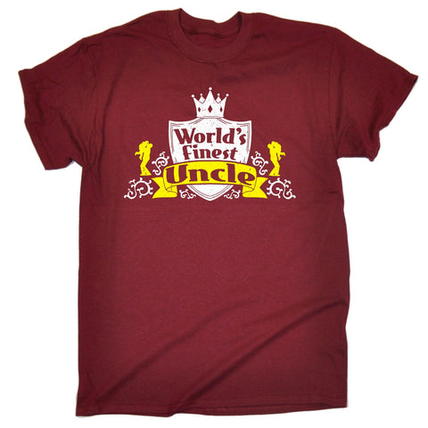 WORLD'S FINEST UNCLE T-SHIRT - 123t FUNNY SLOGAN GIFTS