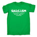 123t Men's Sarcasm Brains Natural Defense Against Stupidity Funny T-Shirt