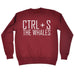123t CTRL + S The Whales Funny Sweatshirt - 123t clothing gifts presents