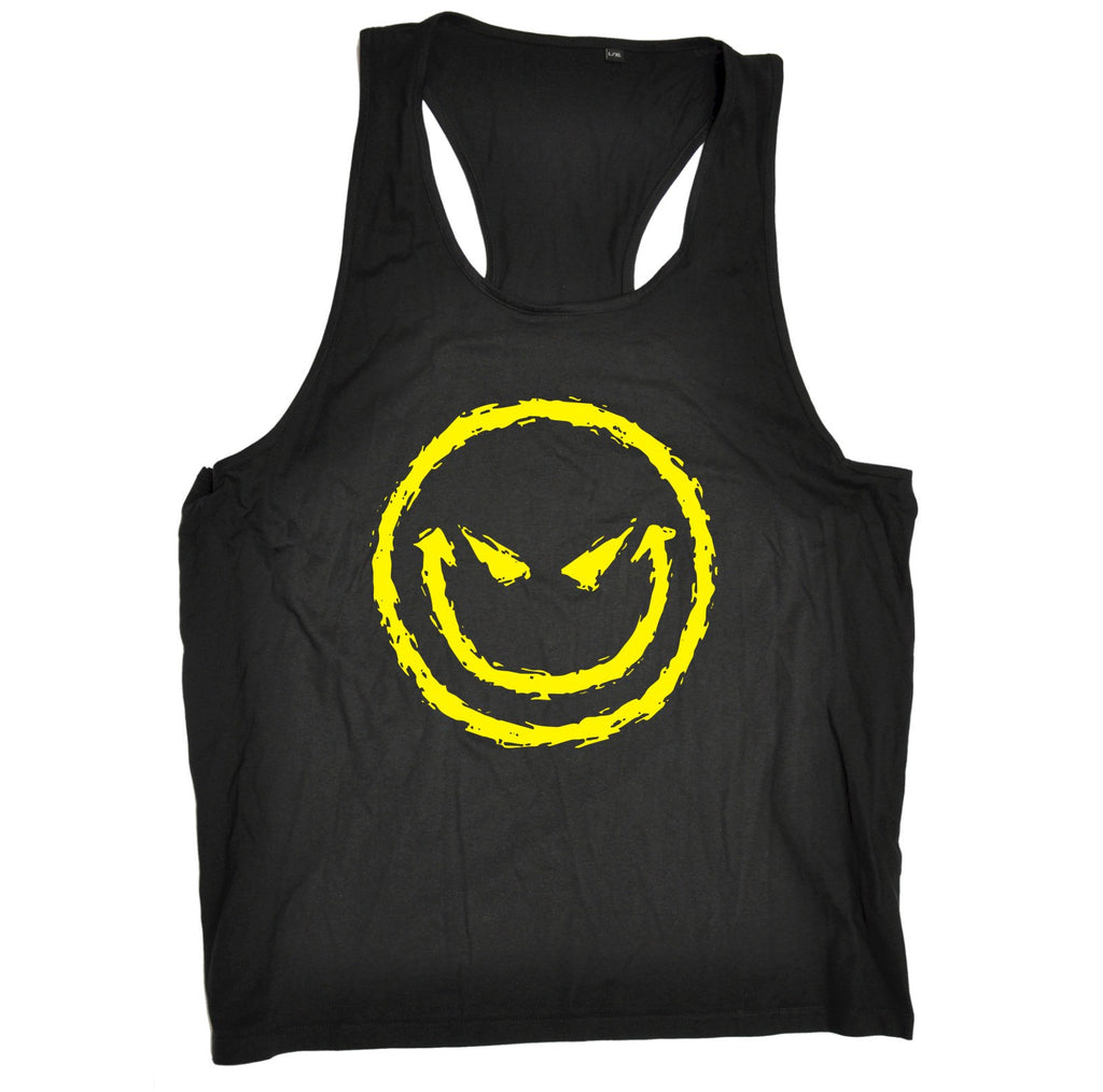 123t Evil Smiley Face Funny Vest Top