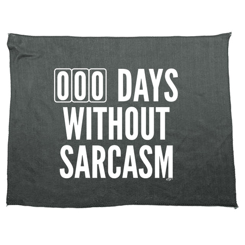 000 Days Without Sarcasm - Funny Novelty Gym Sports Microfiber Towel