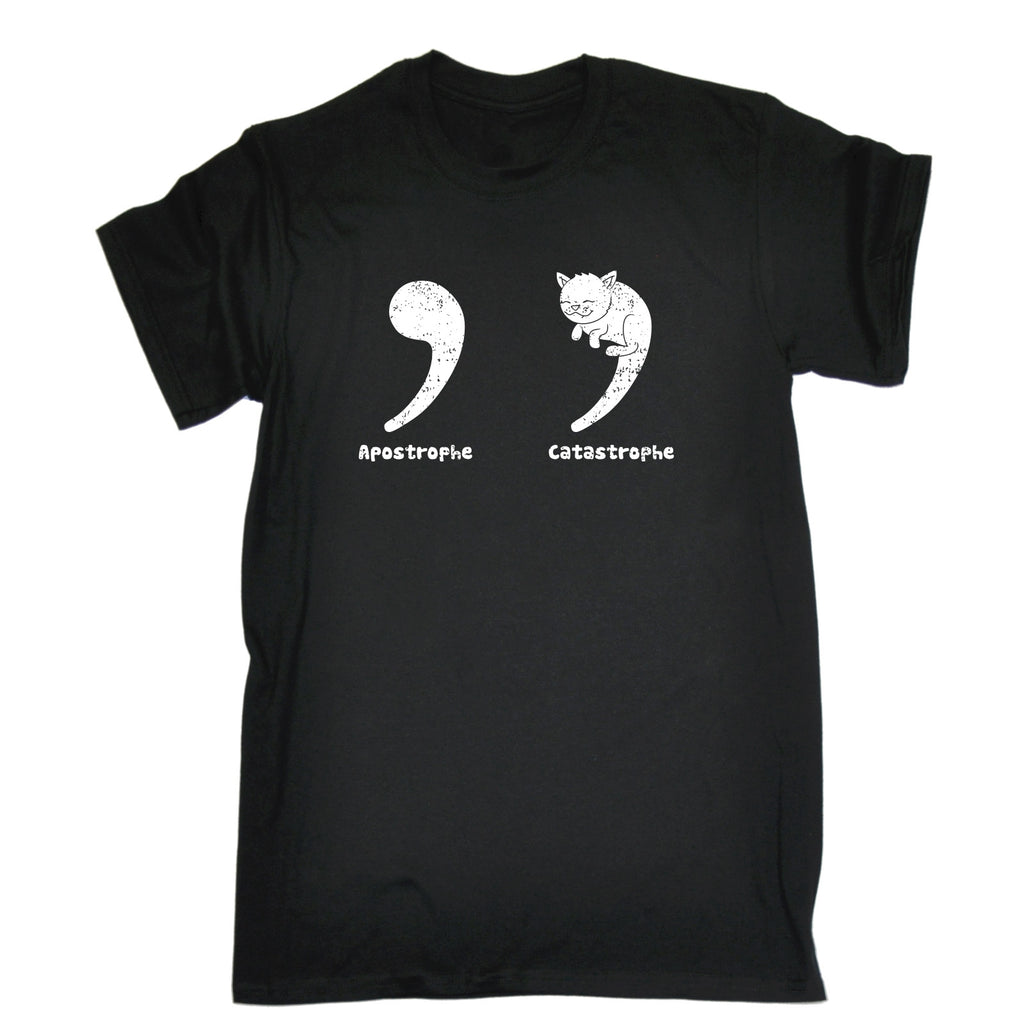 123t Men's Apostrophe Catastrophe Cat Design Funny T-Shirt