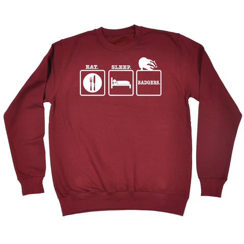 123t Eat Sleep Badgers Funny Sweatshirt