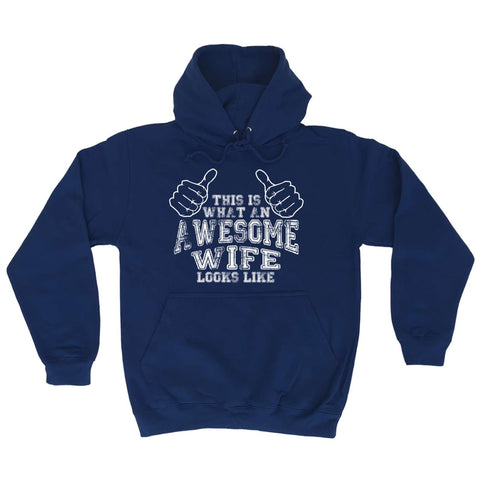 123t - This Is What An Awesome Wife Looks Like - PREMIUM COTTON HOODIE