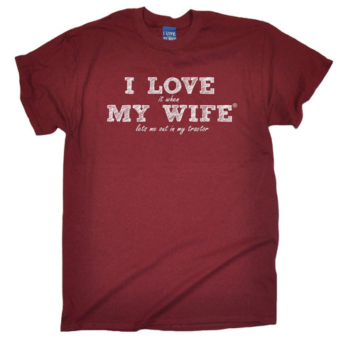 ILIWMW Men's I Love It When My Wife Lets Me Out In My Tractor Funny T-Shirt