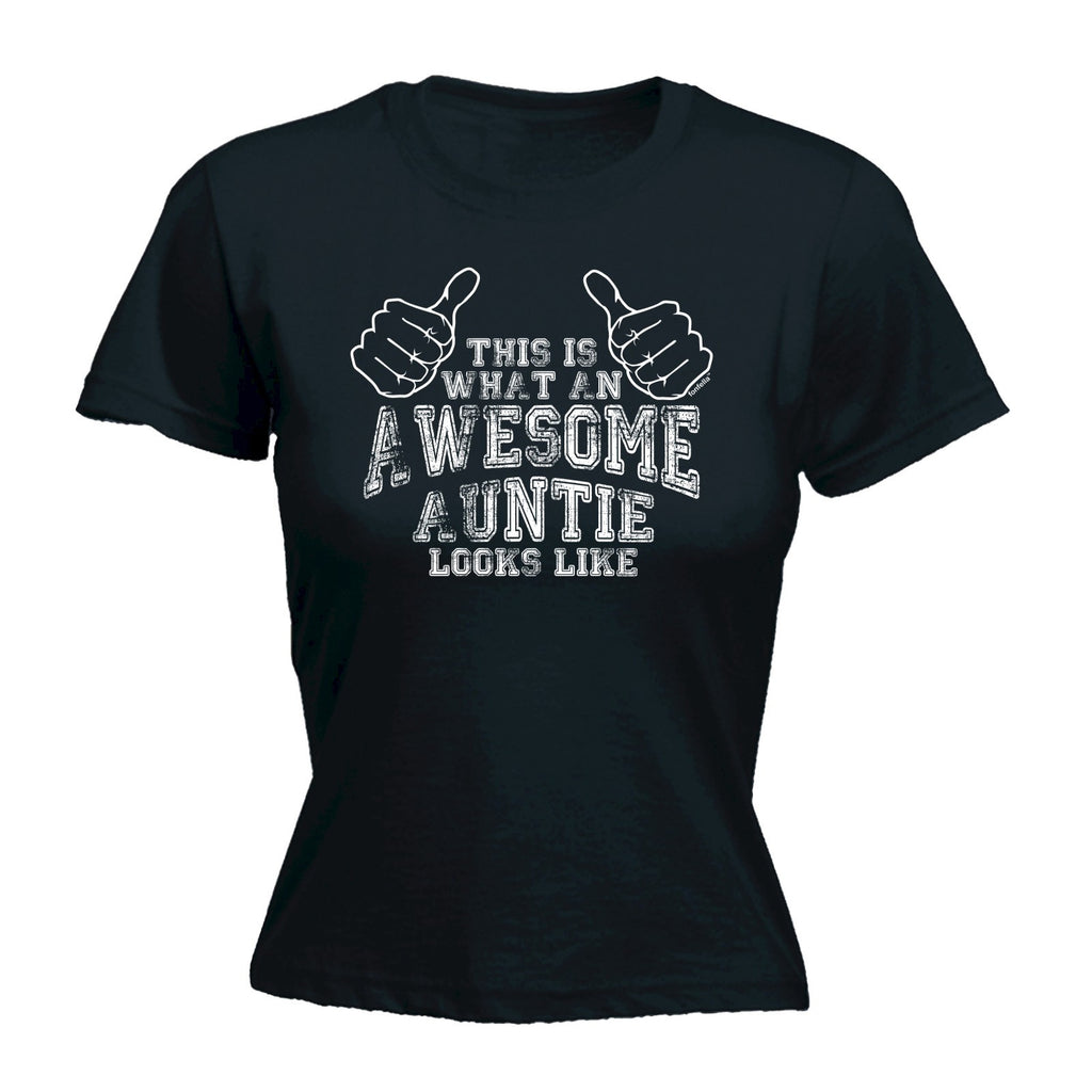 123t Women's This Is What An Awesome Auntie Looks Like Funny T-Shirt
