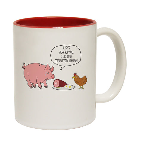 123t A Day's Work For You A Life Time Commitment For Me Funny Mug - 123t clothing gifts presents