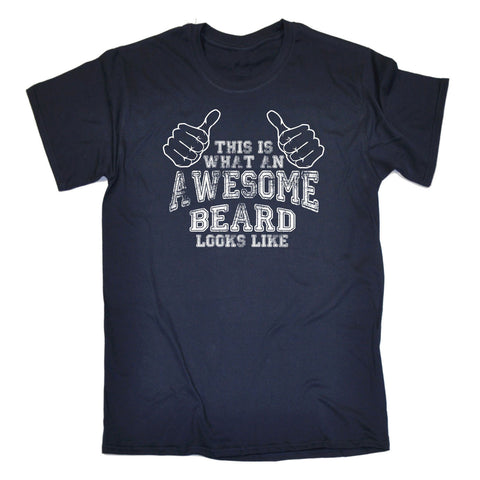 123t Men's This Is What An Awesome Beard Looks Like Funny T-Shirt
