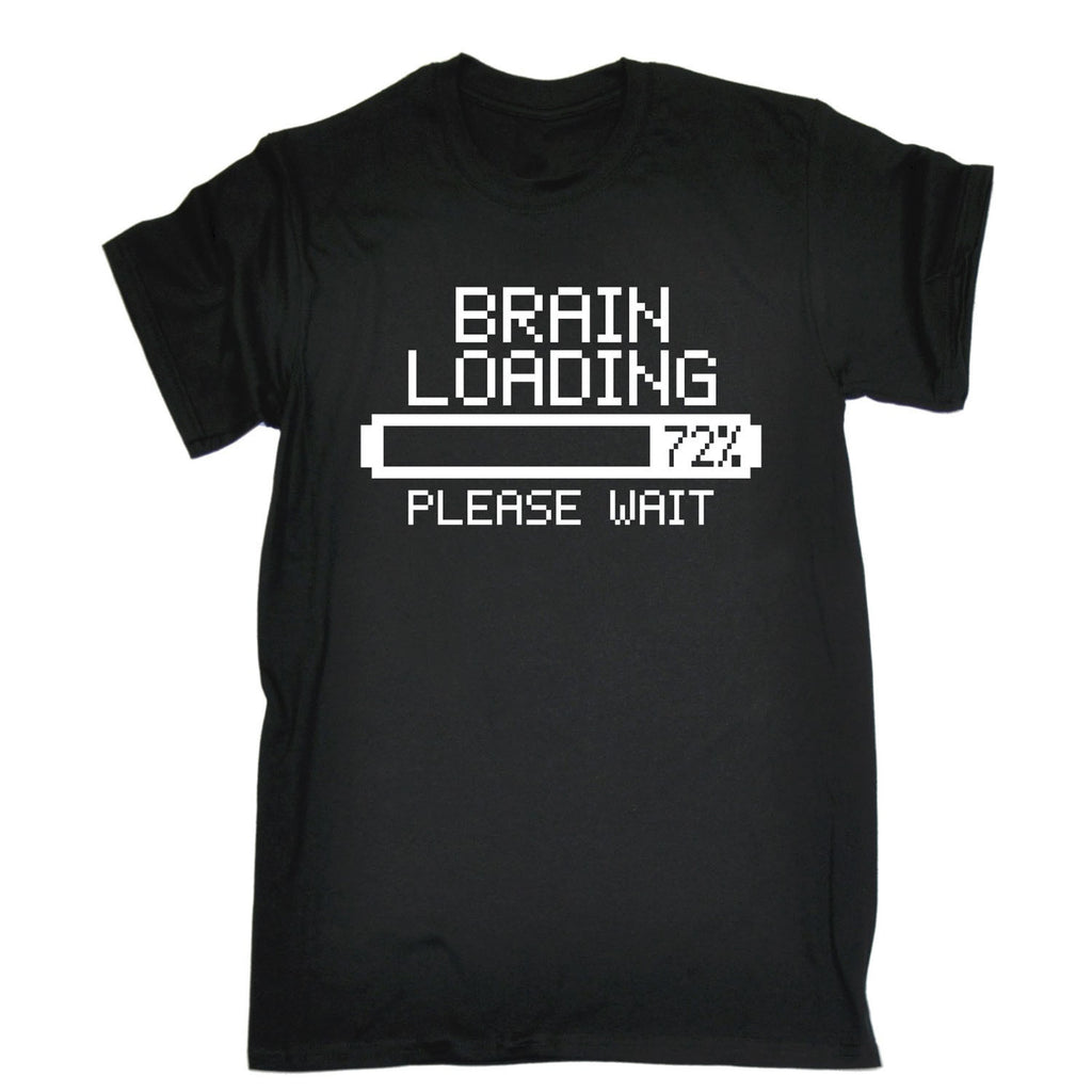 123t Men's Brain Loading Please Wait Funny T-Shirt