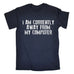 123t Men's I Am Currently Away From My Computer Funny T-Shirt