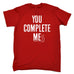 123t Men's You Complete Me SS Funny T-Shirt