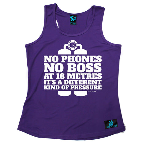 Open Water -  No Phones No Boss At 18 Metres It's A Different Kind Of Pressure - GIRLIE TRAINING VEST