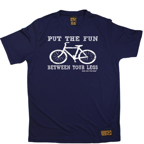 Men's RIDE LIKE THE WIND - Put The Fun Between Your Legs - Premium Dry Fit Breathable Sports T-SHIRT - tee top cycling cycle bicycle jersey t shirt