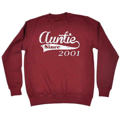 123t Auntie Since ... Any Year Funny Sweatshirt, 123t