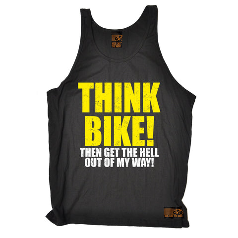 Ride Like The Wind Think Bike ... Out Of My Way Cycling Vest Top
